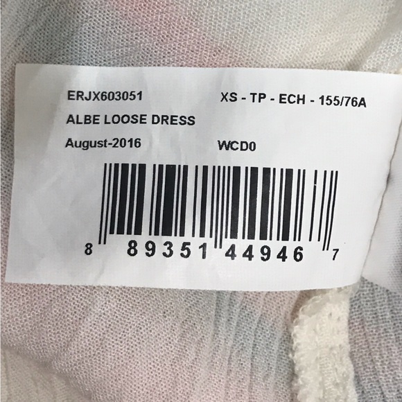 Roxy Ivory Boho Albe Loose Dress or Beach Coverup - Oversized Sz: XS - Picture 14 of 16